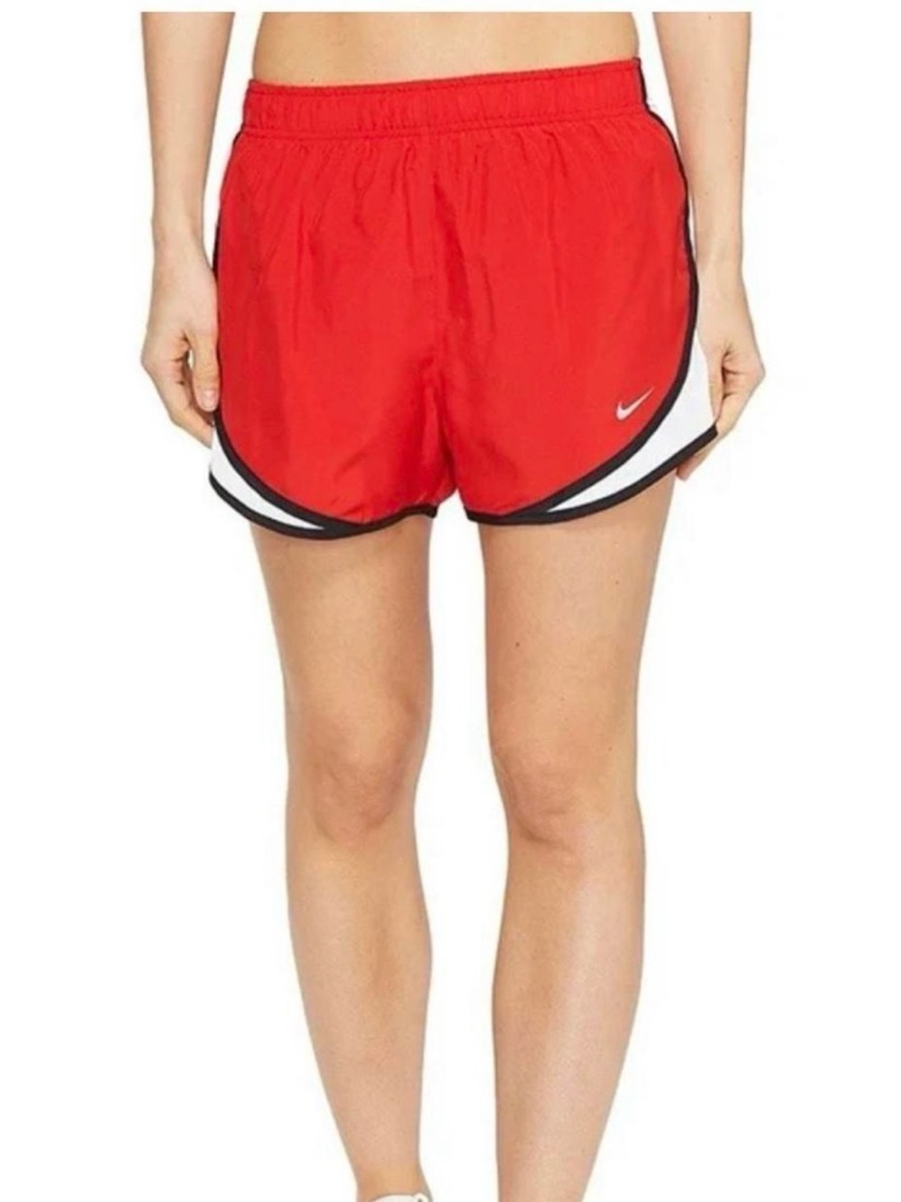 Nike Women's Red Athletic Running Shorts with Black & White Trim - Picture 5 of 5